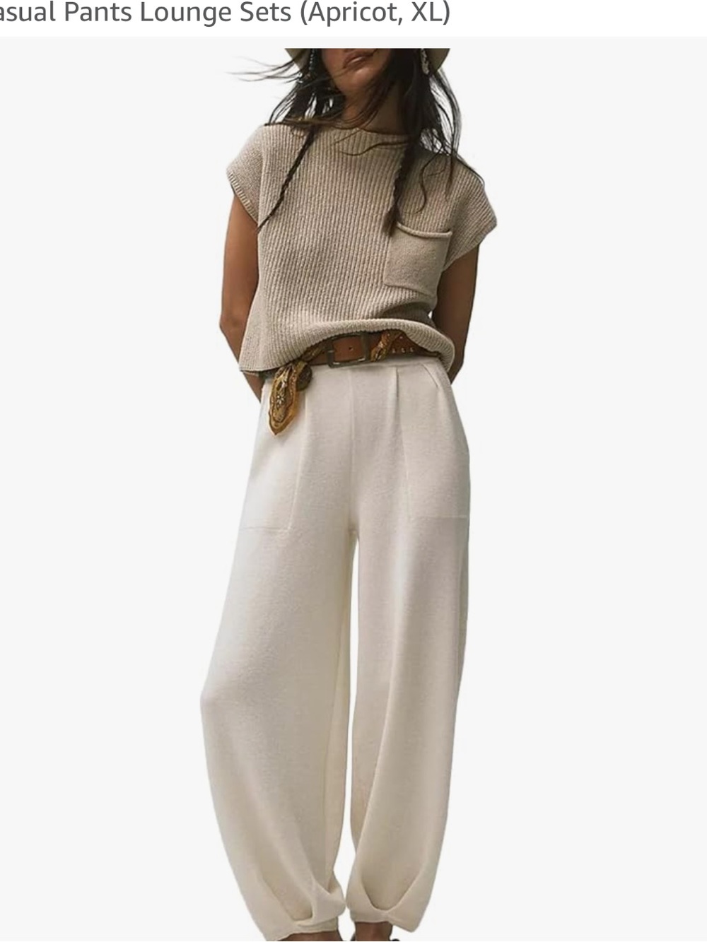Womens 2 piece Sleeveless Knit Sweater Set
